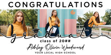 Load image into Gallery viewer, Graduation Banner - Template 9