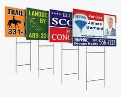 Custom Yard Sign, 24" x 18" Double Sided + Stake