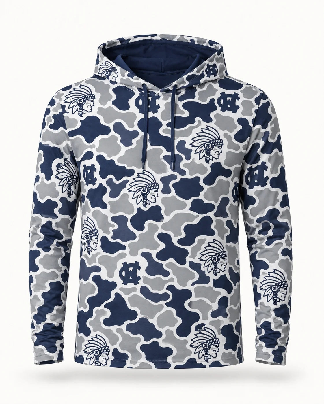 WC Warriors Camo Long-Sleeve Hooded Tee with NAME/Number