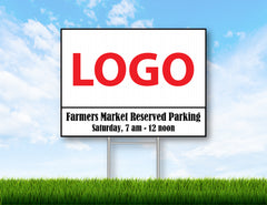 WC Farmers Market - Vendor Reserved Parking Sign