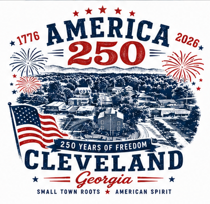 Cleveland Georgia America 250 T-Shirt | Vintage Patriotic 250 Years of Freedom Tee