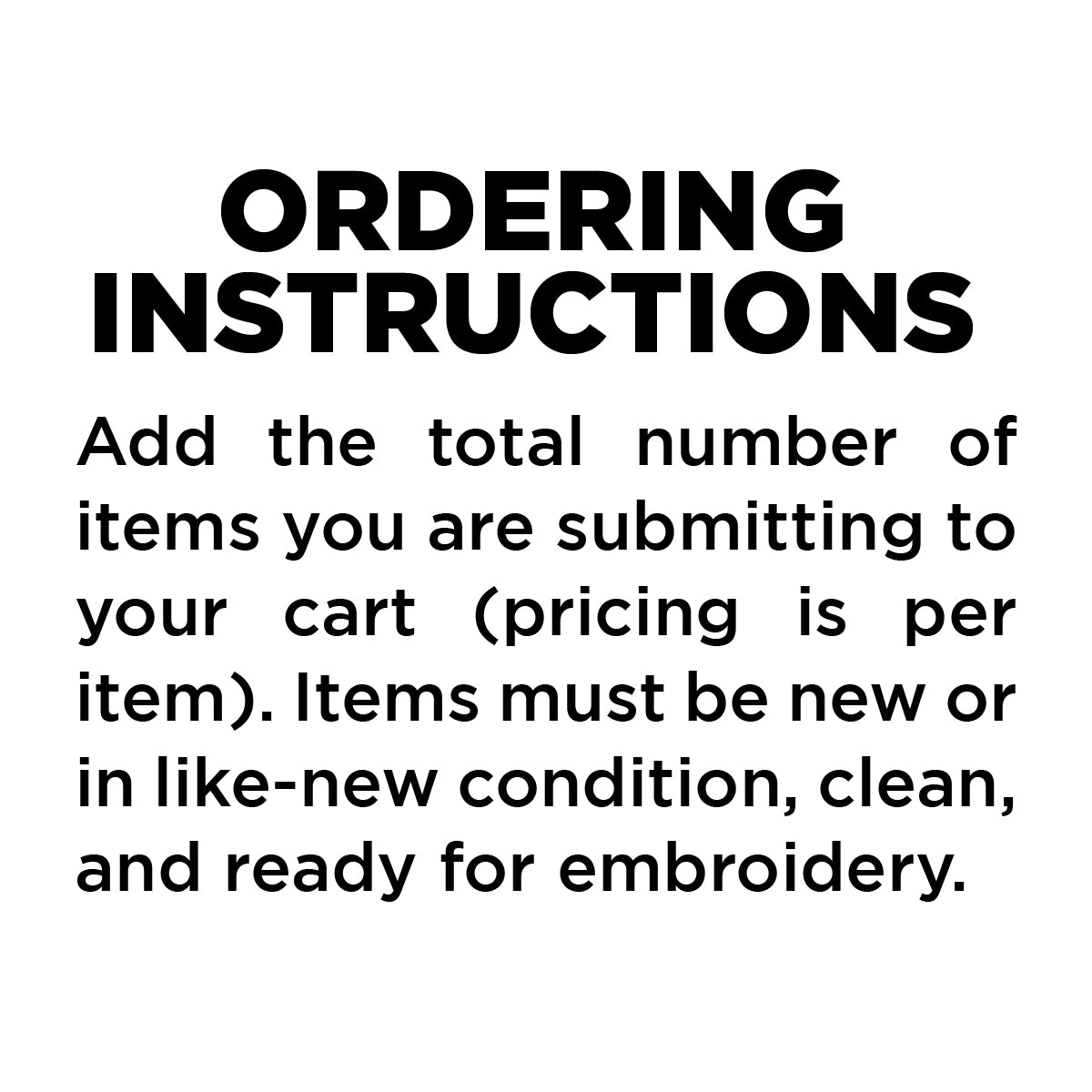 CCS Customer-Supplied Items for Decoration (Read Below)