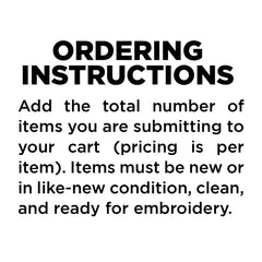 CCS Customer-Supplied Items for Decoration (Read Below)