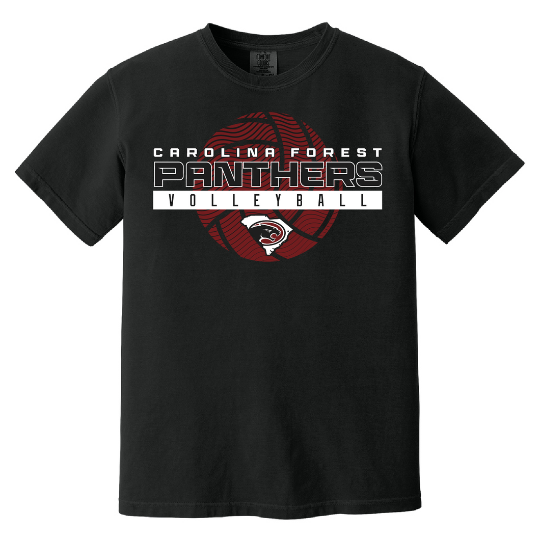 CF Volleyball Comfort Colors Tee (Black)