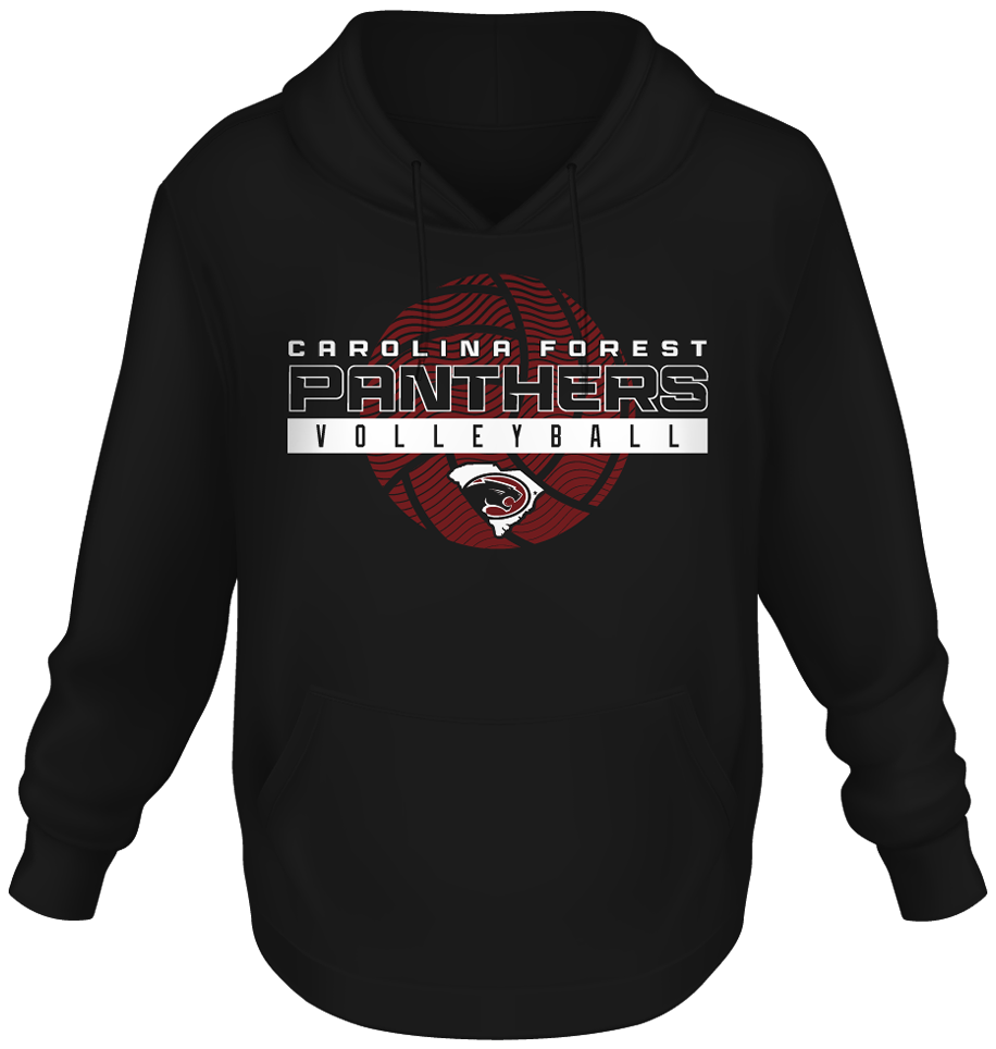 CF Volleyball Ringspun Hoodie (Black)