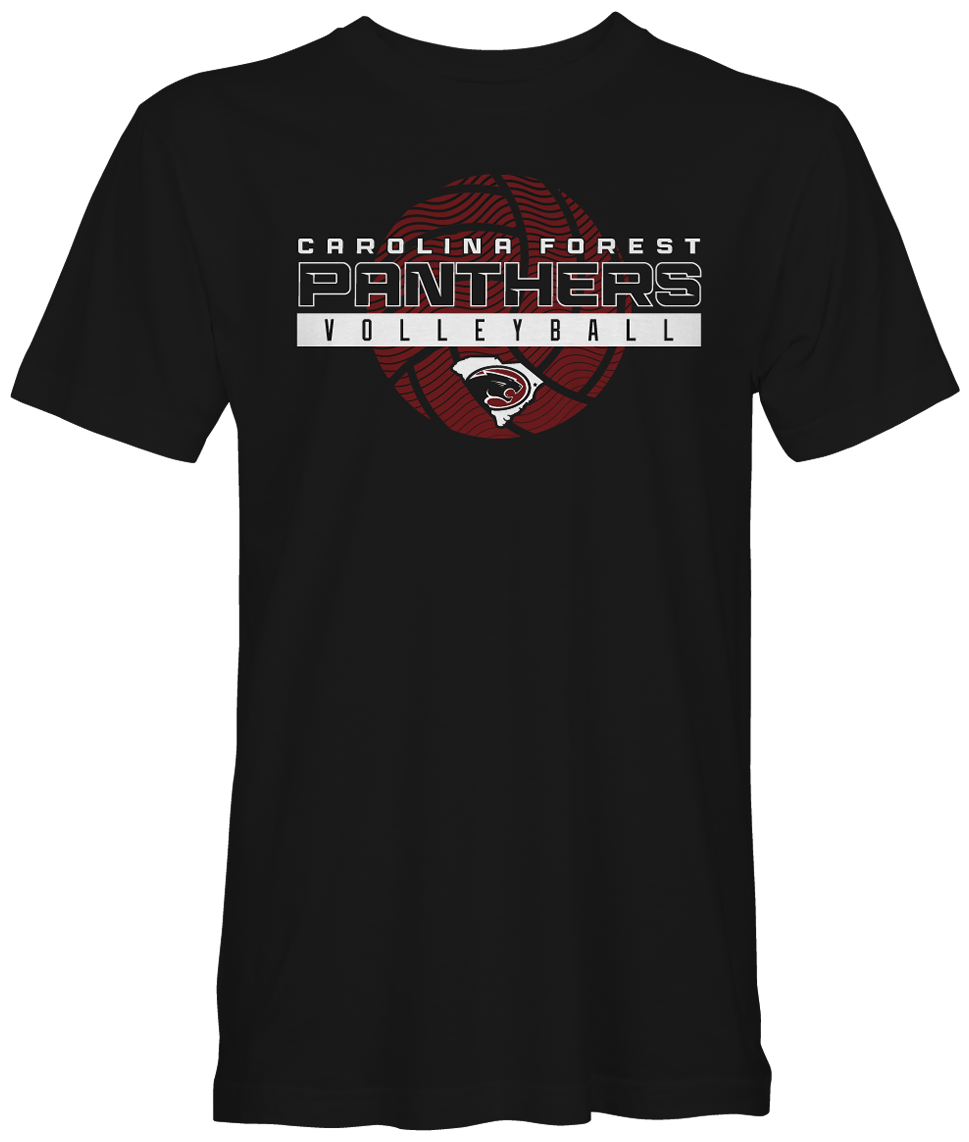 CF Volleyball Ringspun Tee (Black)