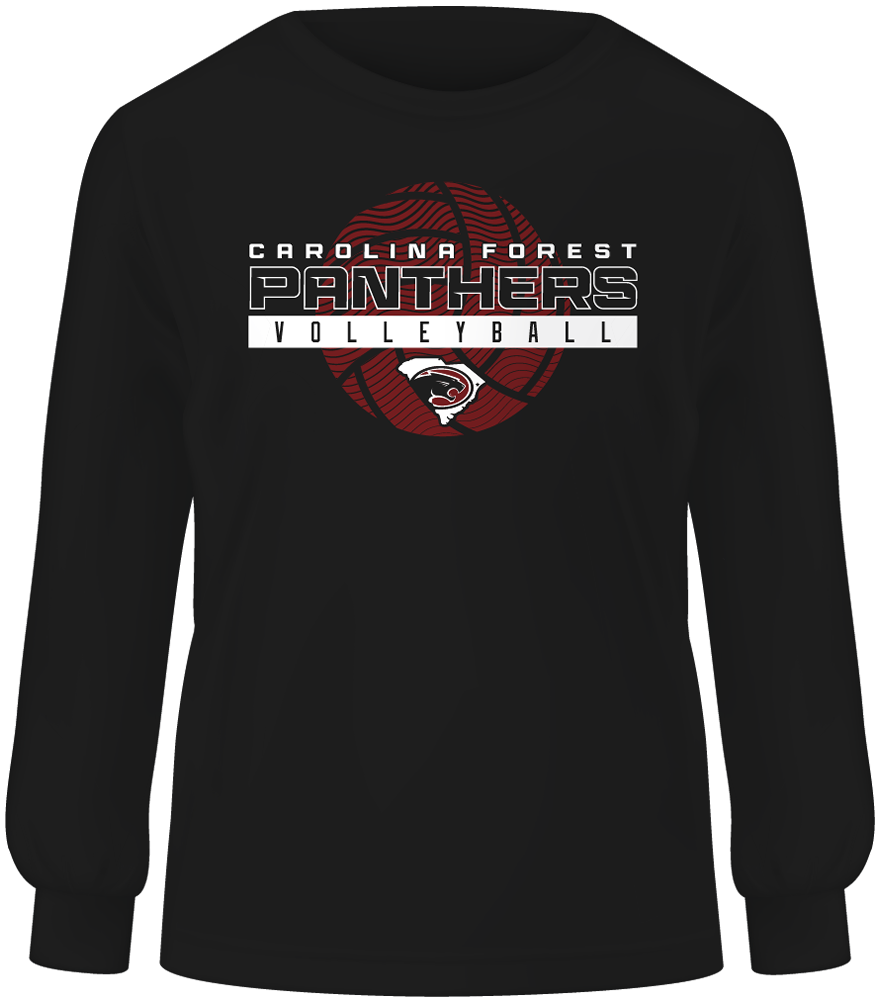 CF Volleyball Ringspun Fleece Crew (Black)
