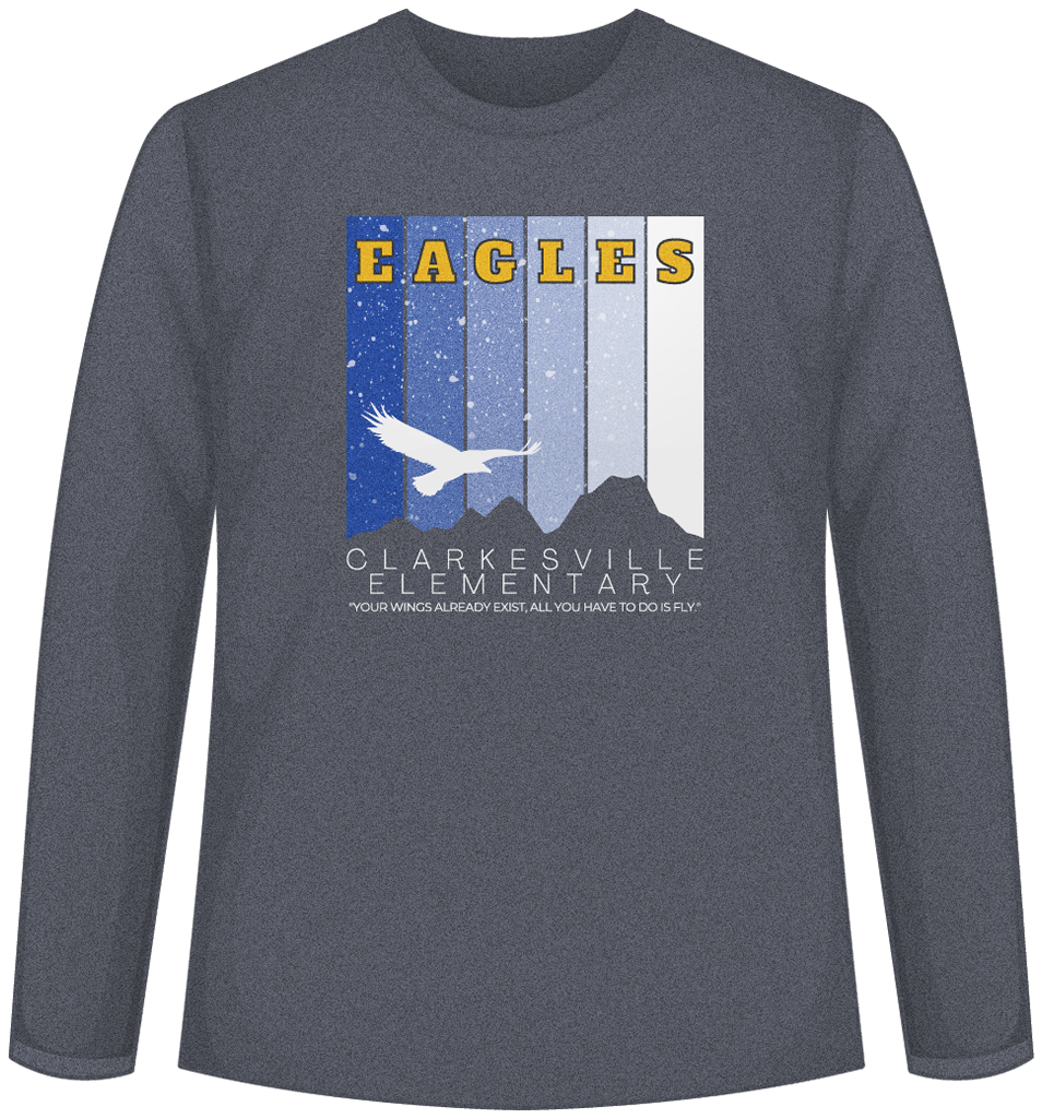 CKES Soaring Eagle Long Sleeve Tee - Dark Heather Grey