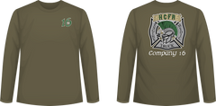 Station 16 Trojans - Next Level Long Sleeve Tee (Military Green)