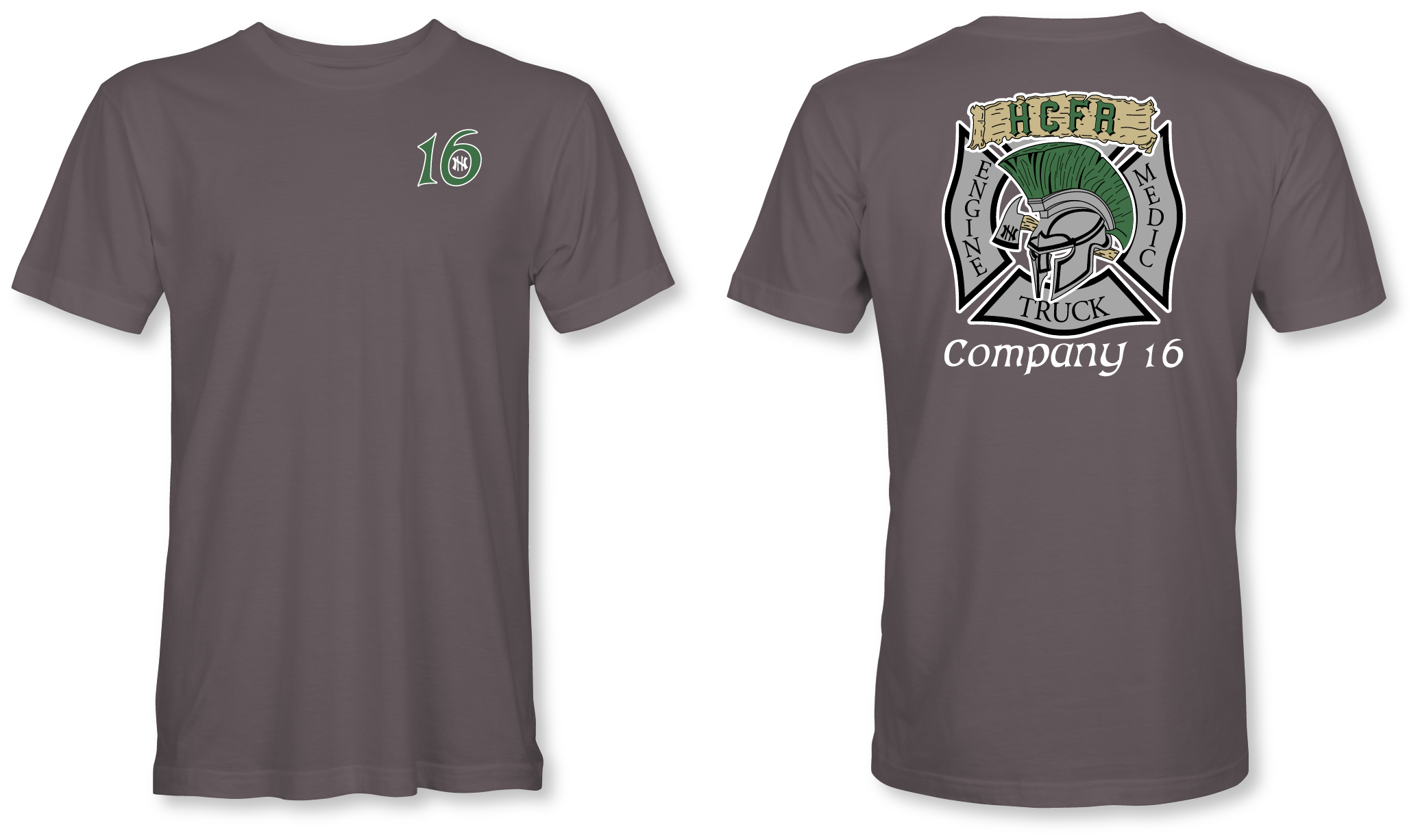 Station 16 Trojans - Next Level Short Sleeve Tee (Warm Gray)