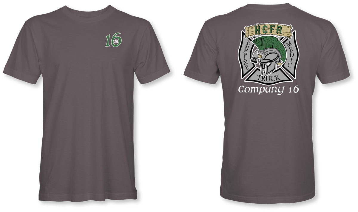 Station 16 Trojans - Next Level Short Sleeve Tee (Warm Gray)