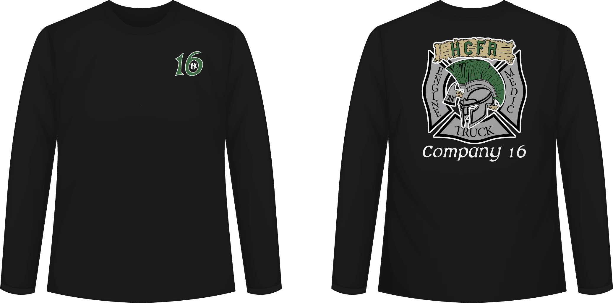 Station 16 Trojans - Port Long Sleeve Tee (Black)