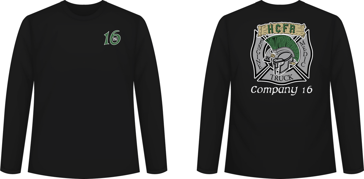 Station 16 Trojans - Port Long Sleeve Tee (Black)