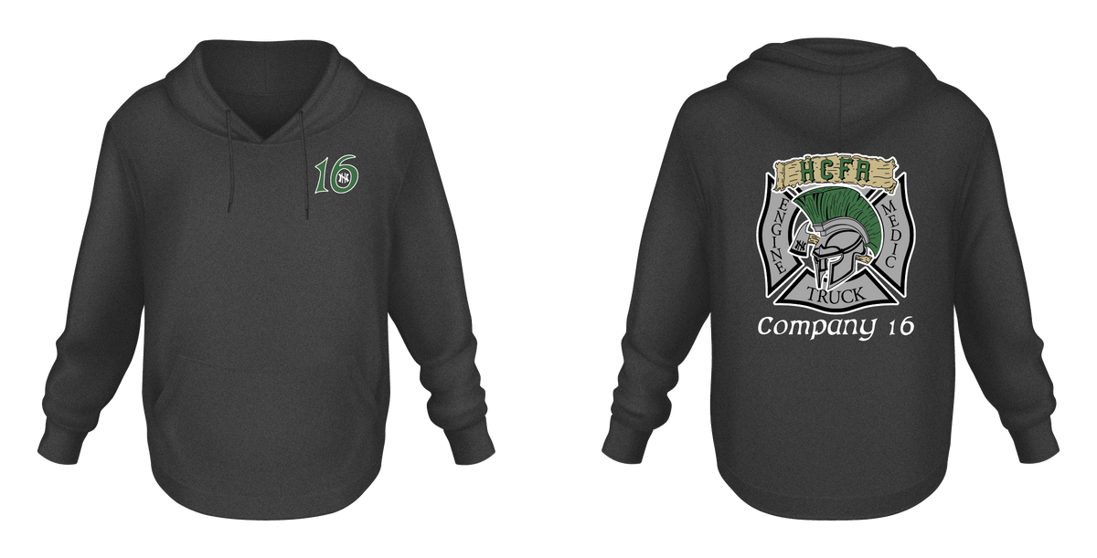 Station 16 Trojans - Port Hoodie (Charcoal)
