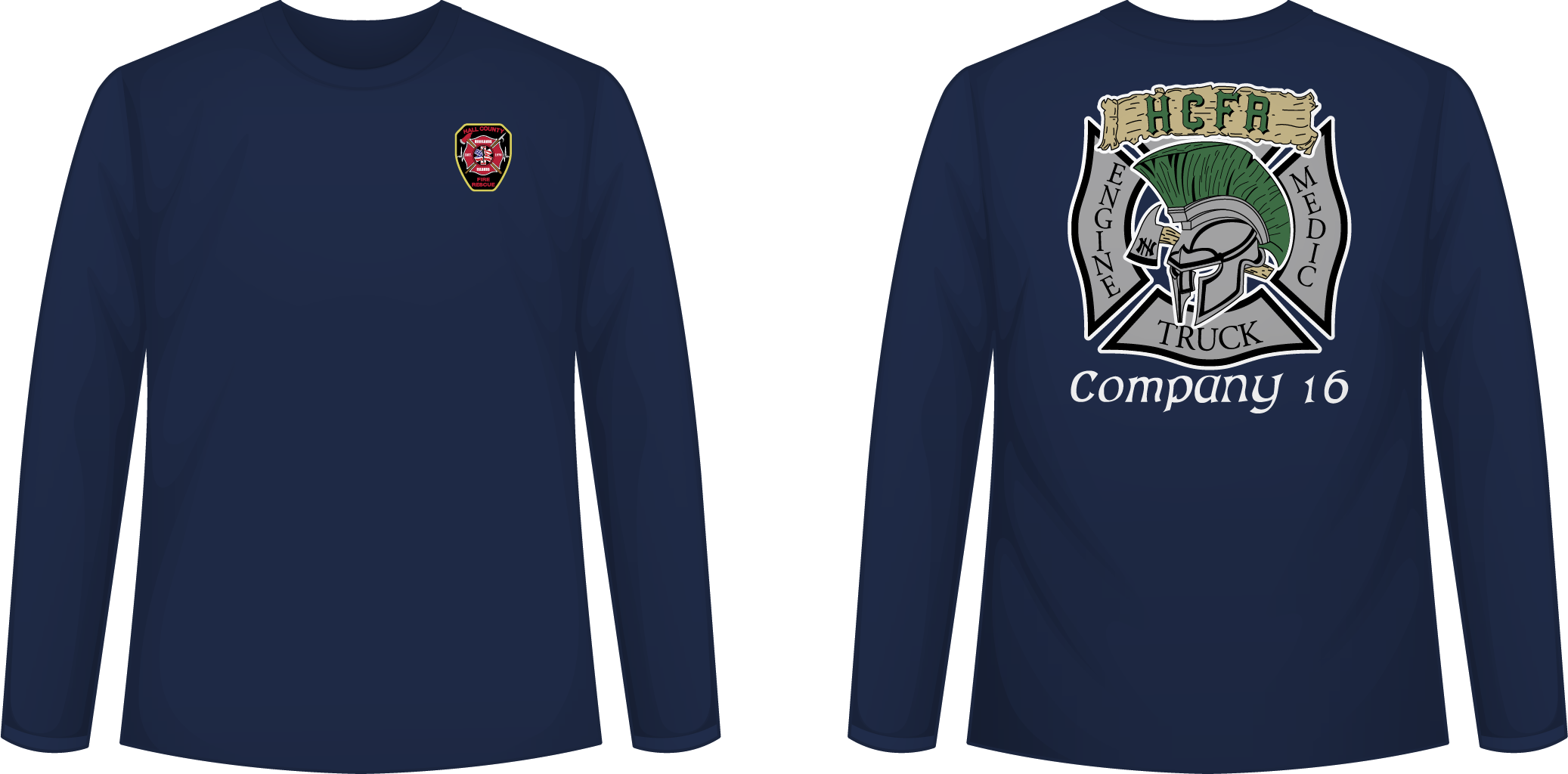 HCFR Station 16 Next Level Long Sleeve Tee (Navy)