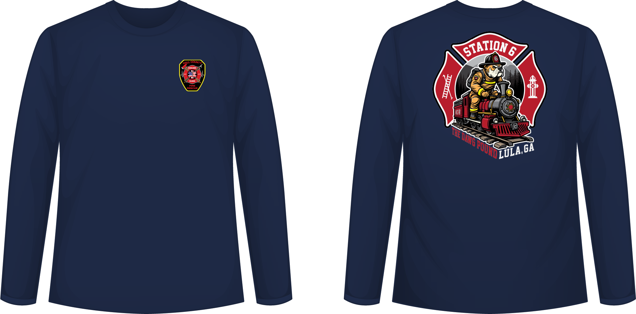 HCFR Station 6 On-Duty Next Level Shirt (Navy)