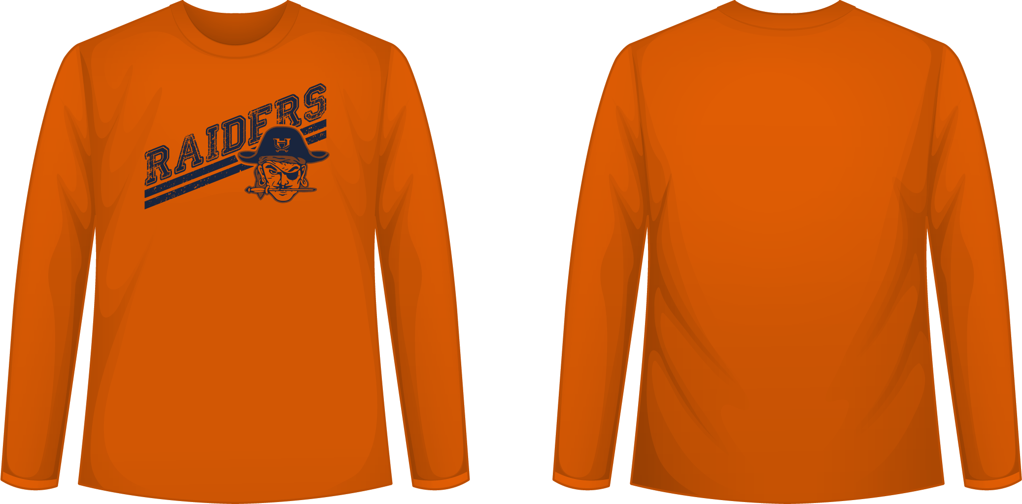 Raiders Slant Long Sleeve Tee (Orange)