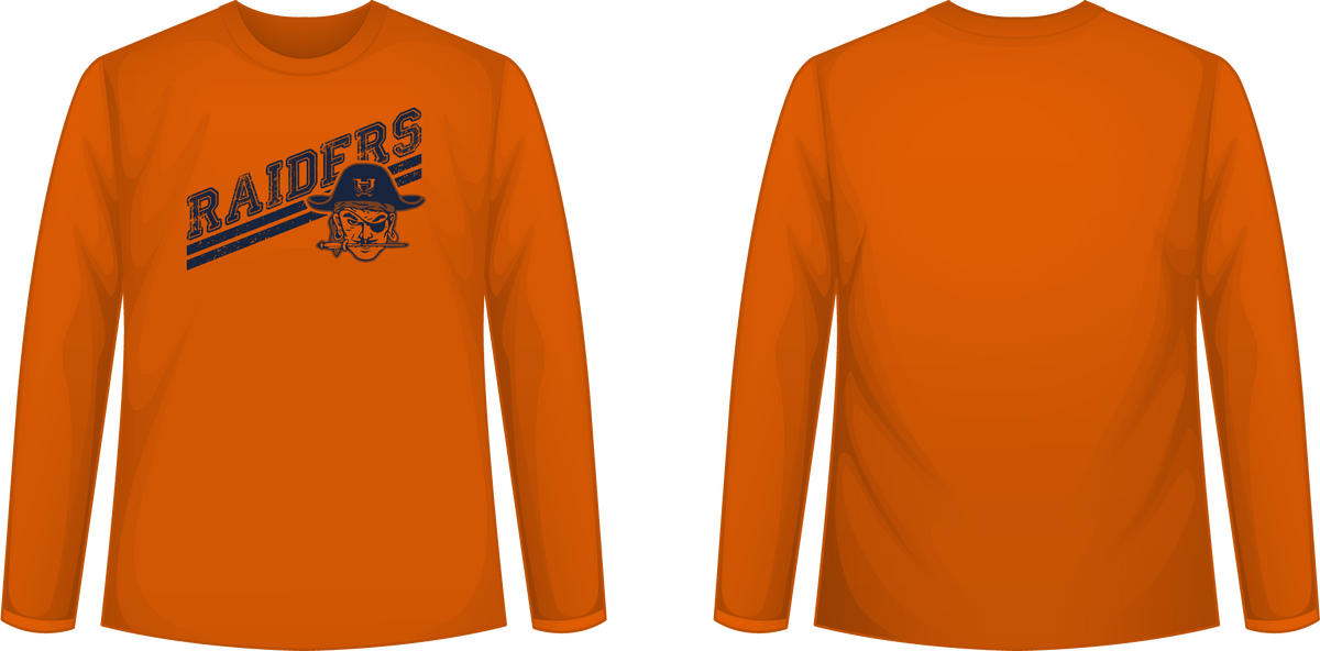 Raiders Slant Long Sleeve Tee (Orange)