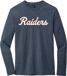 Raiders Script Logo Long Sleeve Tee (Heather Navy)