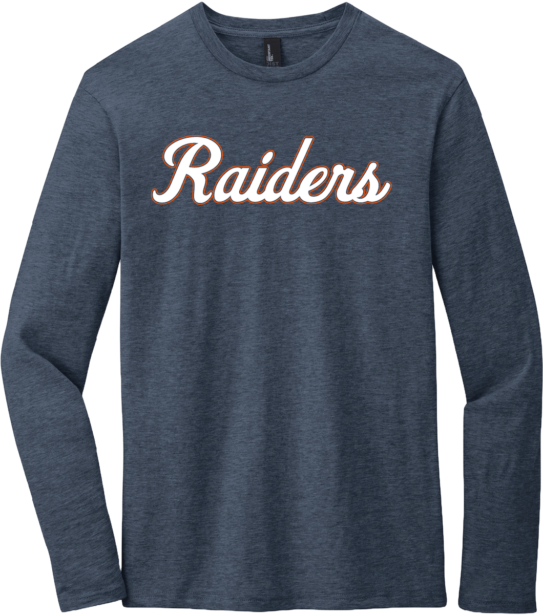 Raiders Script Logo Long Sleeve Tee (Heather Navy)