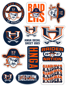 HNGA Raiders Decal Sheet (12 stickers)