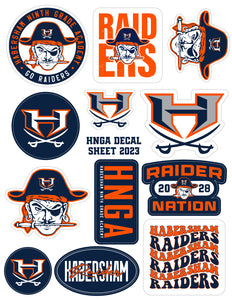 HNGA Raiders Decal Sheet (12 stickers)