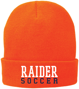 Raider Soccer Fleece-Lined Knit Cap (Orange)