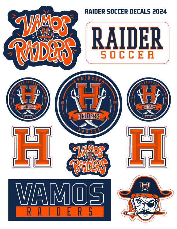 Raider Soccer Decal Sheet (10 stickers)