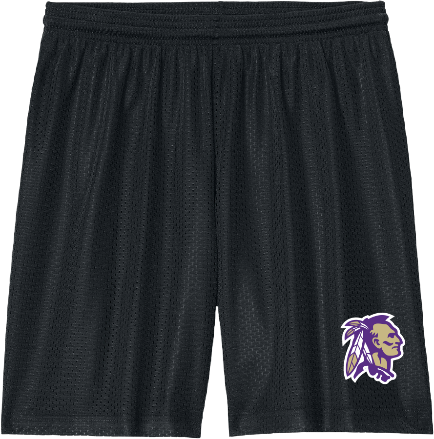 Lumpkin Indians Adult Mesh Gym Shorts (Black)