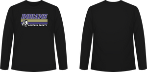 Indians Long Sleeve Drifit Tee - Black