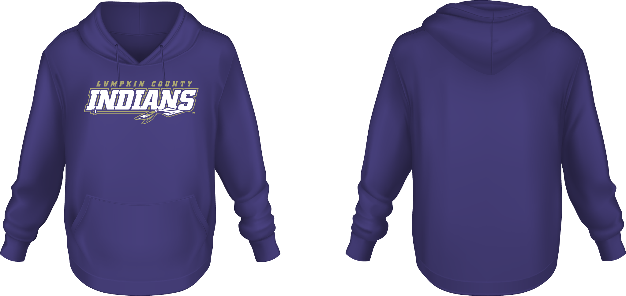 Lumpkin Co. Indians Ringspun Hoodie (Purple)