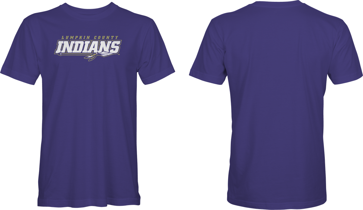 Lumpkin Co. Indians Ringspun Tee (Purple)