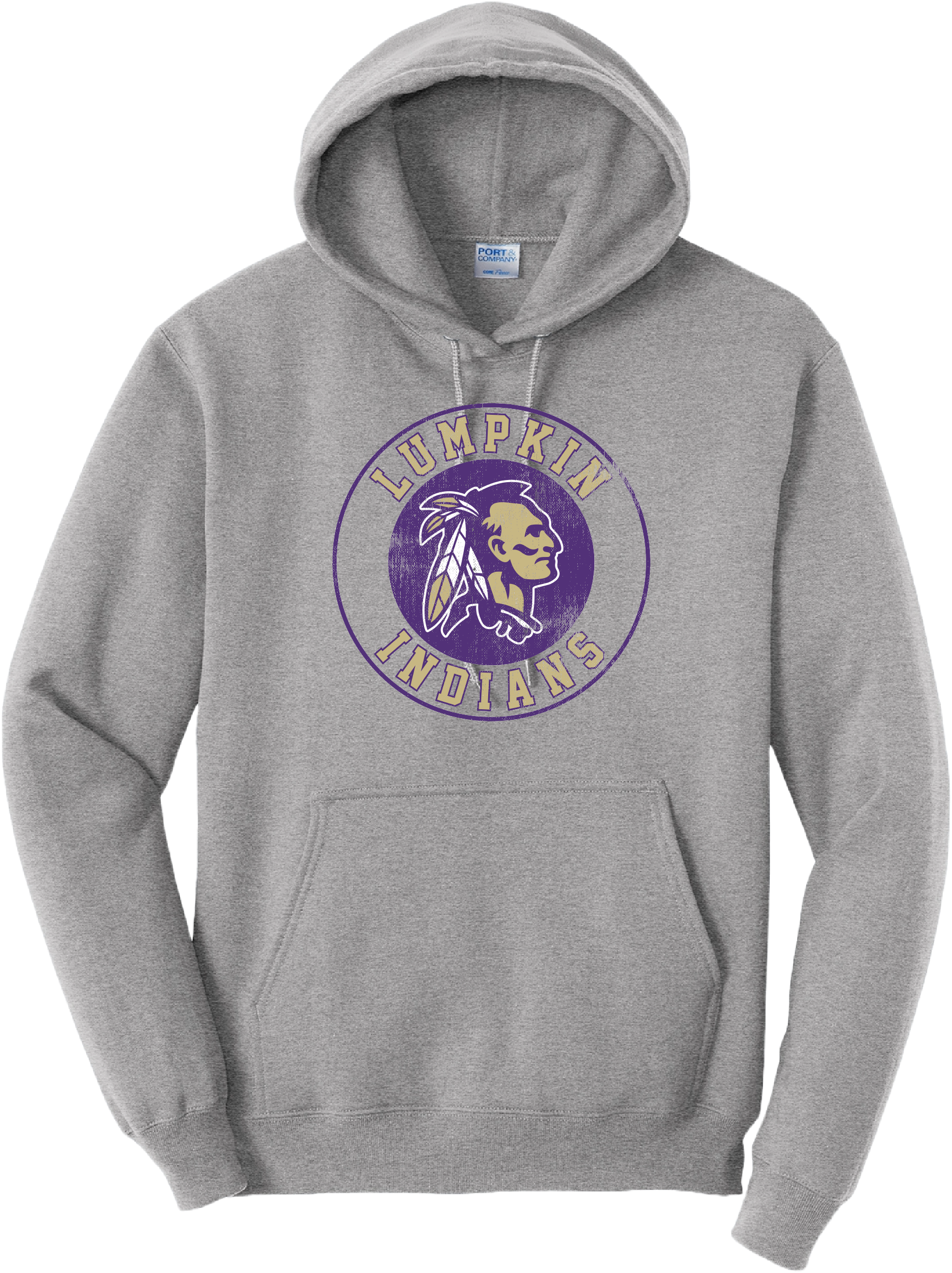 Lumpkin Indians Vintage Hoodie (Athletic Heather)