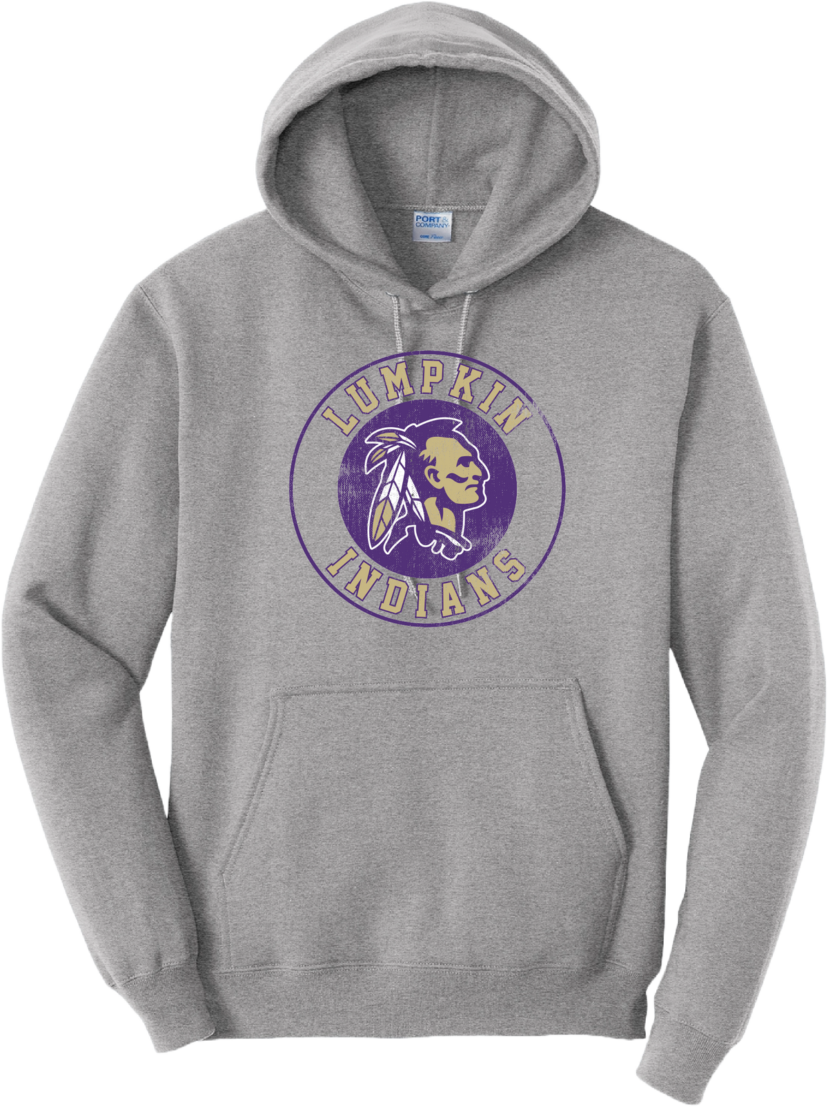 Lumpkin Indians Vintage Hoodie (Athletic Heather)