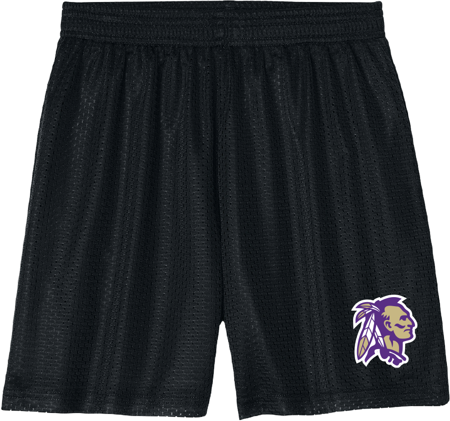Lumpkin Indians Youth Mesh Gym Shorts (Black)