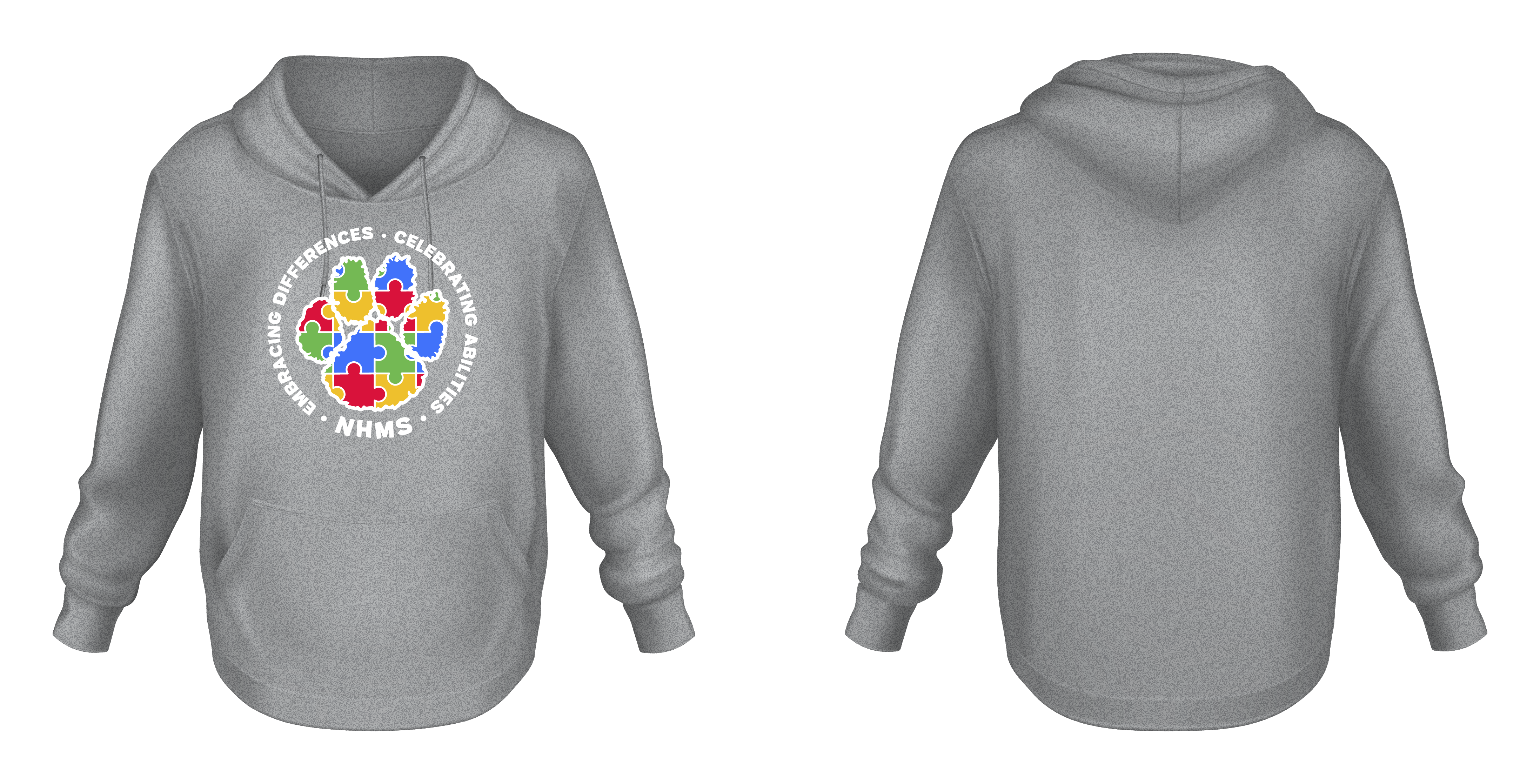 NHMS Autism Awareness Hoodie (Athletic Heather)
