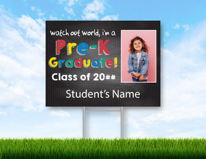 Pre-K Graduate Yard Sign 24x18