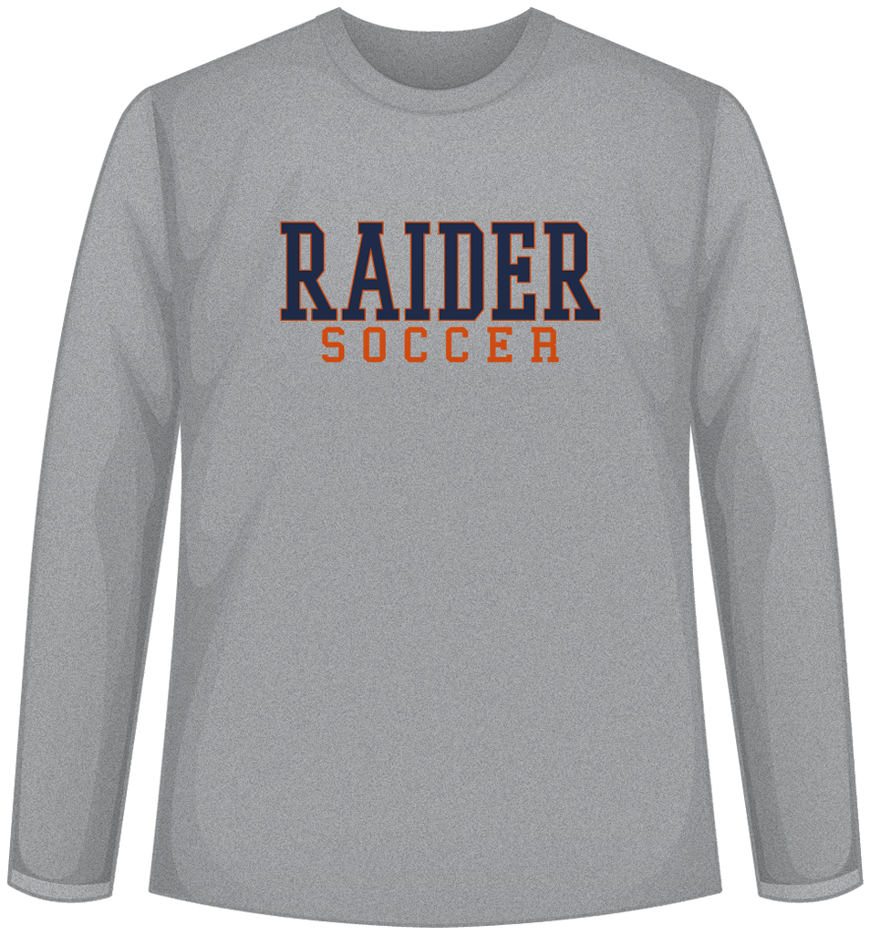 Raider Soccer Long Sleeve T-Shirt (Athletic Heather)
