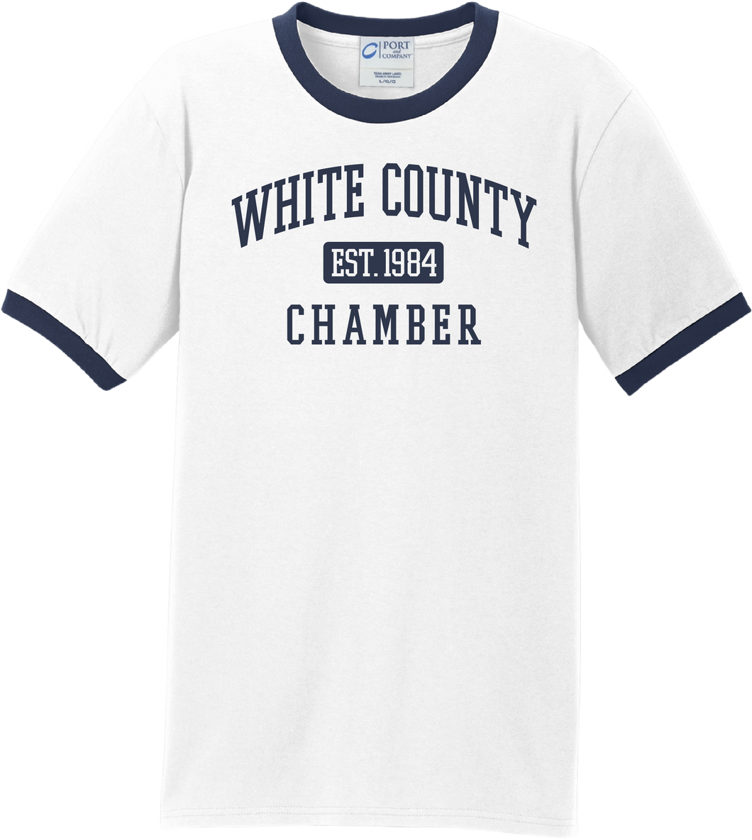 WC Chamber Vintage Anniversary Ringer Tee (White)