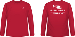Air Life 2 Long Sleeve Performance Dri Fit Tee (Red)