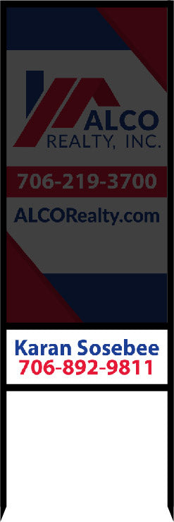 Alco Name Rider Sign, 6" x 18" single-sided