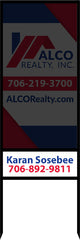 Alco Name Rider Sign, 6" x 18" single-sided