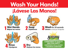 Bilingual Hand Wash Sign with Company Branding