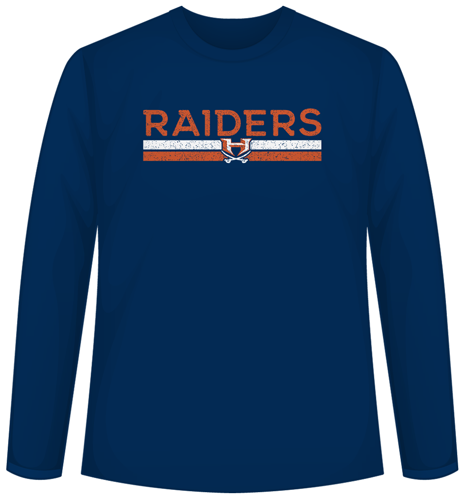 Habersham Raiders Long Sleeve Tee - Navy