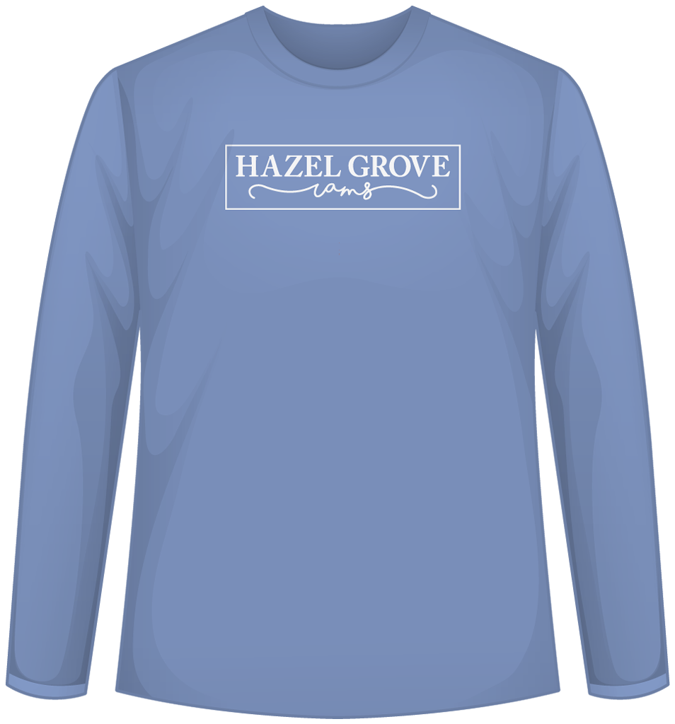 Hazel Grove Rams Long Sleeve Tee - Columbia Blue