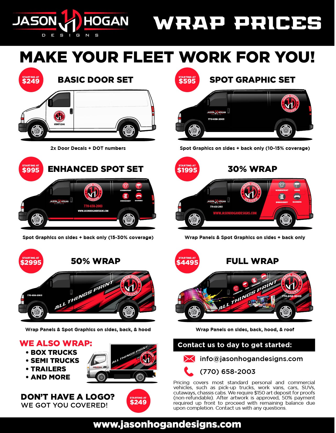 Vehicle Wrap Artwork Deposit