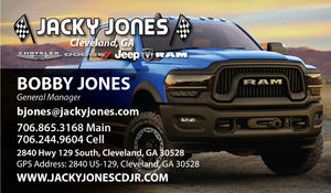 Jacky Jones CDJR Business Cards