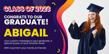 Load image into Gallery viewer, Graduation Banner - Template 9
